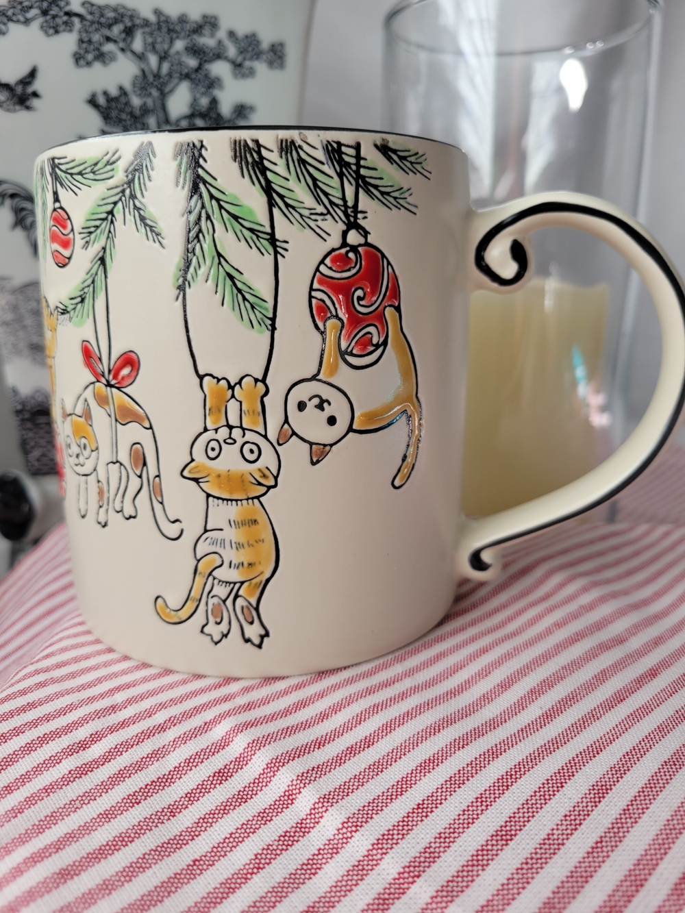 Eli & Ana Handmade Ceramic Mug with Playful Cats